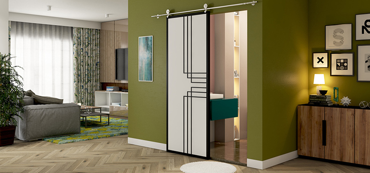 sliding bathroom door installation in Pompano Beach